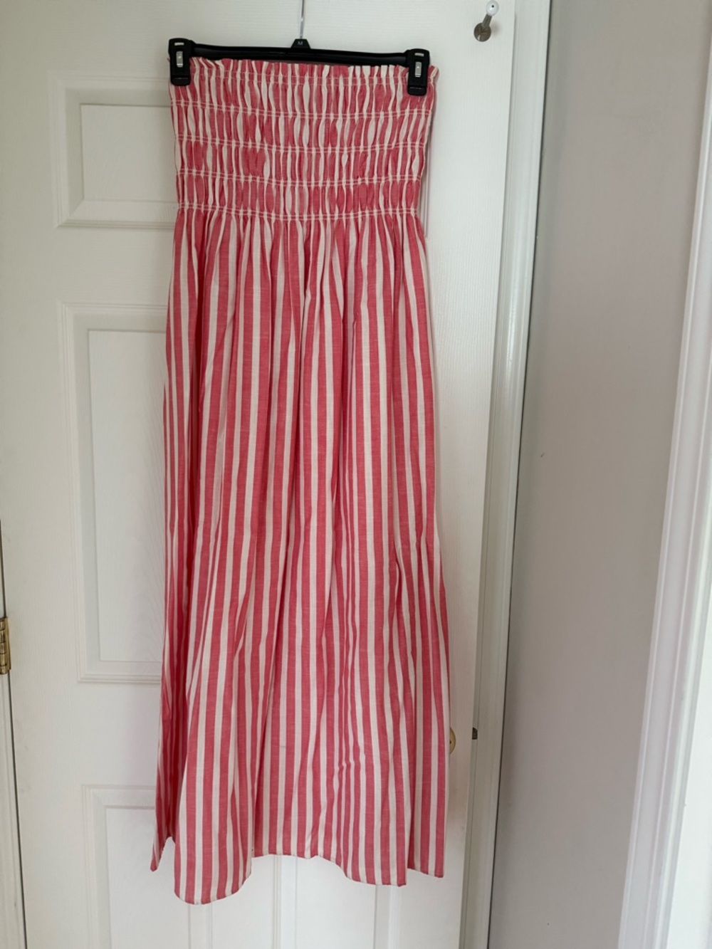 Universal Thread Red and White Striped Strapless Sundress